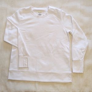 Women's XL White Fleece Sweatshirt